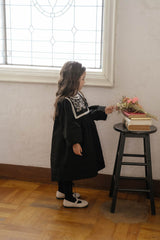 Fleur Noire Embroidered Dress