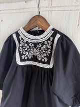 Fleur Noire Embroidered Dress