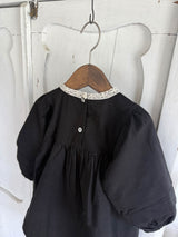 Fleur Noire Embroidered Dress