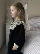 Camilla Velour Dress_ Black