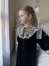 Camilla Velour Dress_ Black