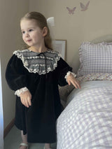 Camilla Velour Dress_ Black