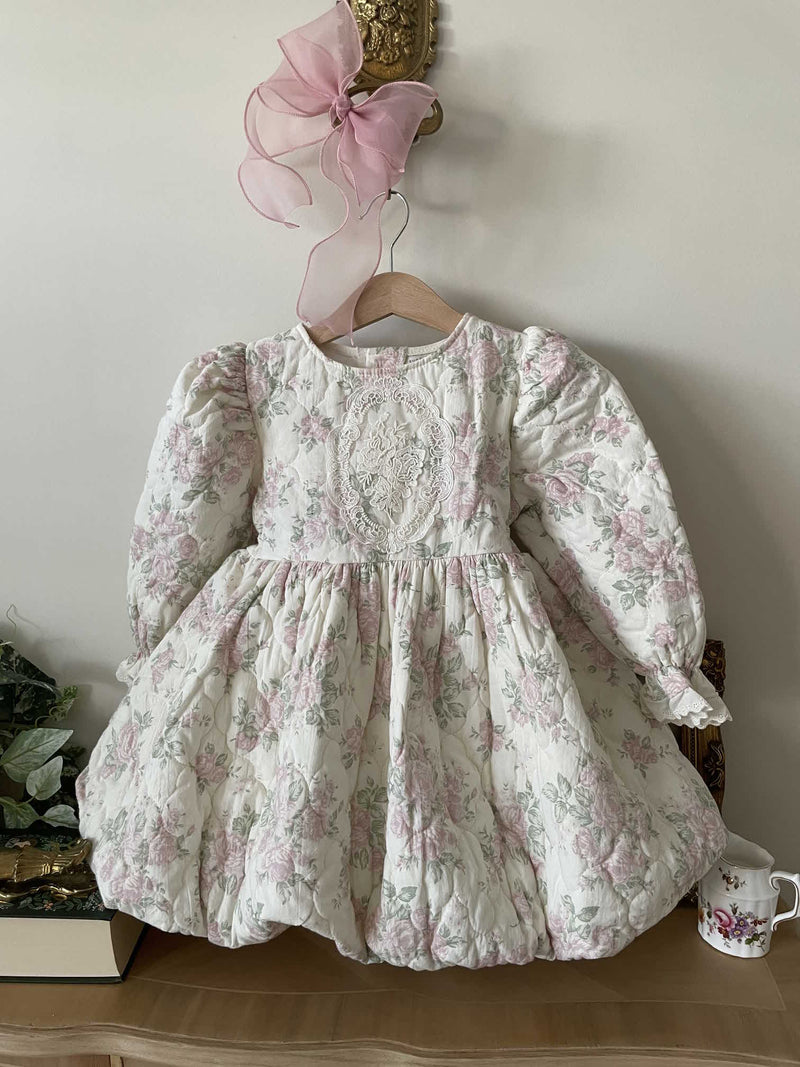 Quilted Blooming Balloon Dress