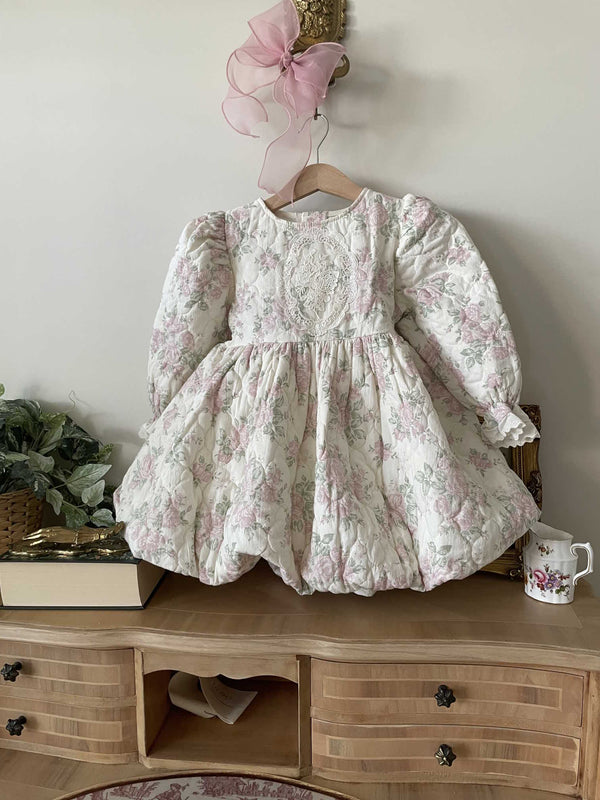 Quilted Blooming Balloon Dress