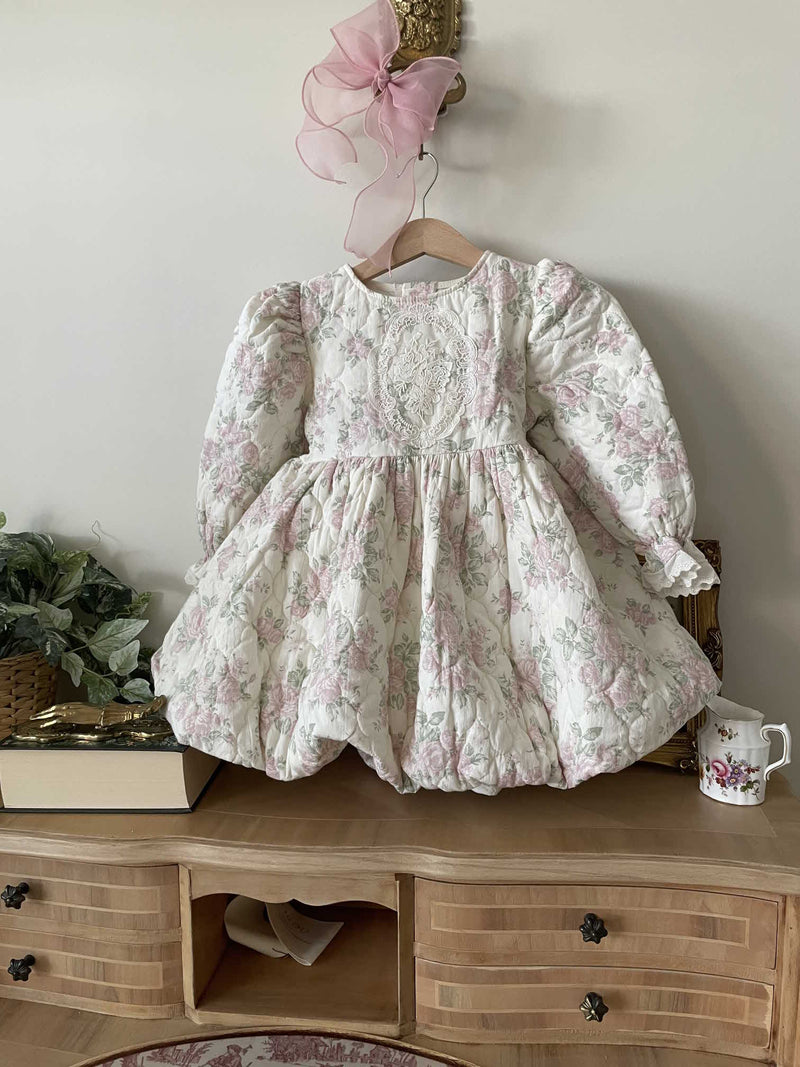 Quilted Blooming Balloon Dress