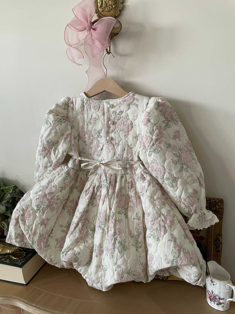 Quilted Blooming Balloon Dress