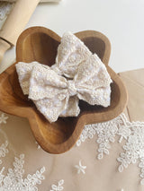 Embroidered Check Bow Sets_4 Colours