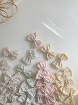 Embroidered Check Bow Sets_4 Colours