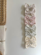 Embroidered Check Bow Sets_4 Colours