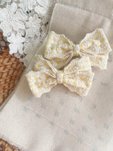 Embroidered Check Bow Sets_4 Colours