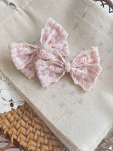 Embroidered Check Bow Sets_4 Colours