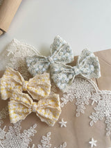 Embroidered Check Bow Sets_4 Colours