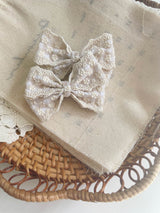 Embroidered Check Bow Sets_4 Colours