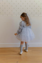 Velorin Shimmer Tulle Dress _Blue