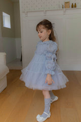 Velorin Shimmer Tulle Dress _Blue