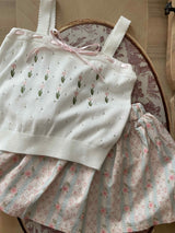 Fleur Ribbon Knit Top