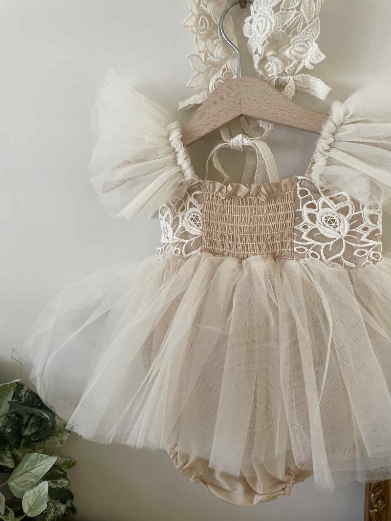 Carena Dress Romper_ Beige