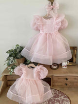 Ines Organza Romper_ Pink