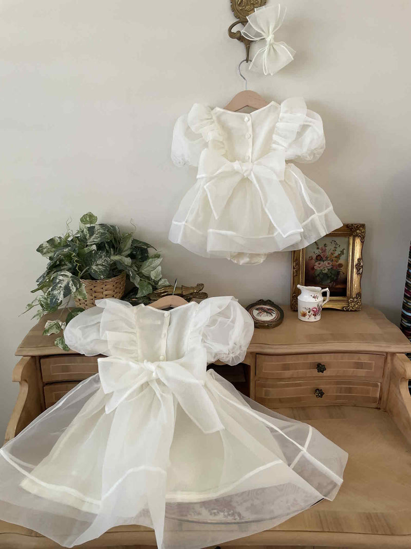 Ines Organza Romper_ Cream