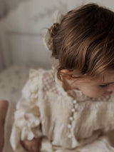 Ellie Cream Smock Dress