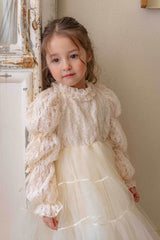 Velorin Shimmer Tulle Dress _Cream