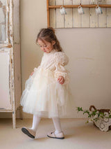 Velorin Shimmer Tulle Dress _Cream