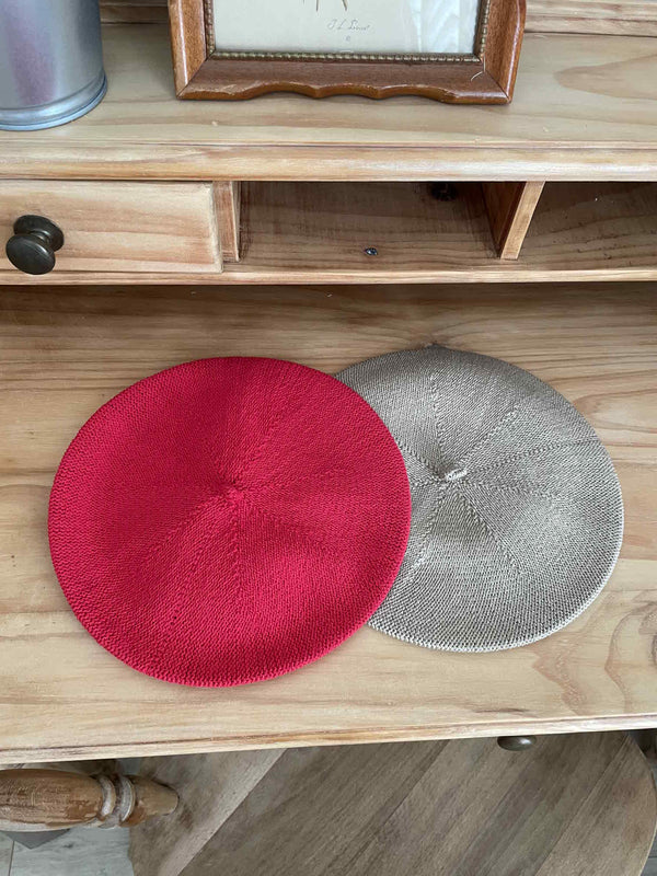Light Knit Beret _2Colours