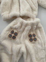 Bunny Pom-Pom Top & Pants Set_ Cream