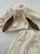 Bunny Pom-Pom Top & Pants Set_ Cream