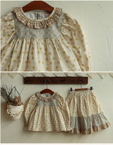 Madeleine Blouse and Skirt Set_Beige