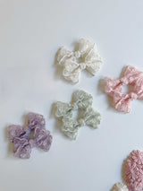 Rose Lace Bow Clip Sets