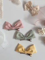 Mini Check Bow Clips