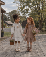 Olivia Embroidered Dress_Brown