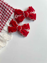 Red Velvet Ribbon Clip Sets