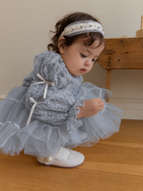 Velorin Shimmer Tulle Dress Romper_Blue