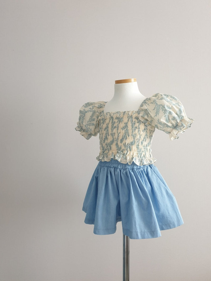 Franc Top & Skirt Set _ Blue