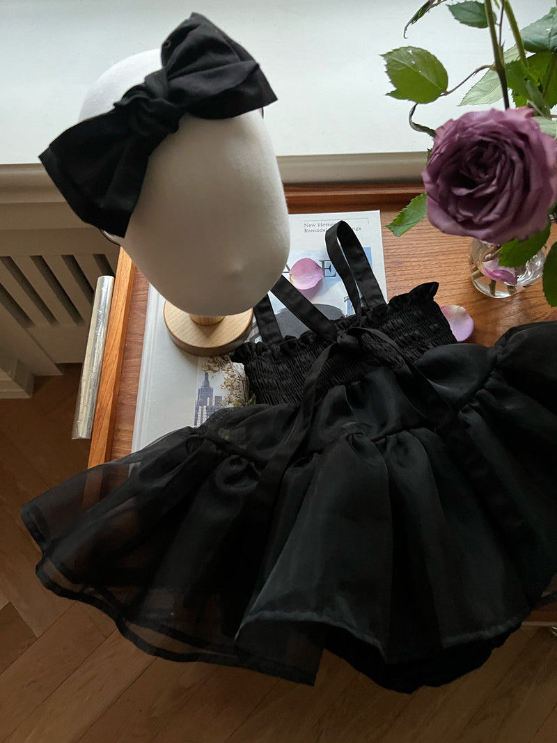 Blossom Dress Romper_Black