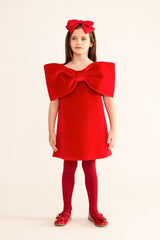 Ariel Bow Dress_Red
