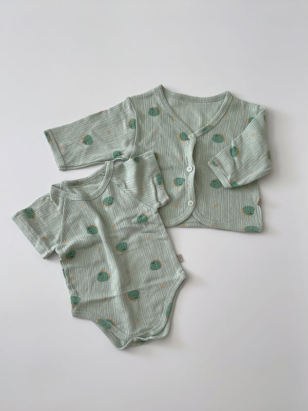 (Sample Sale)Candy Cardigan Romper Set_ 6-12M