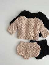 Honeycomb Baby Top & Bloomer Set_2Colours